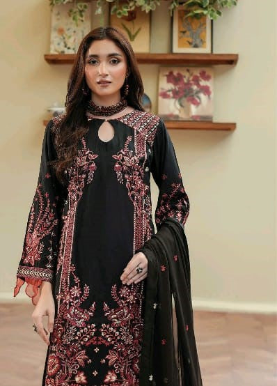 JOHRA Embroidered 3 Piece