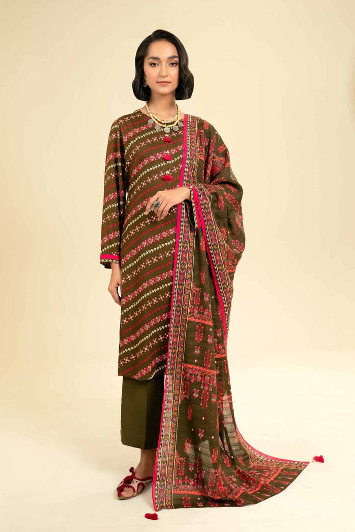 Nishat 3pc unstitched original leftover