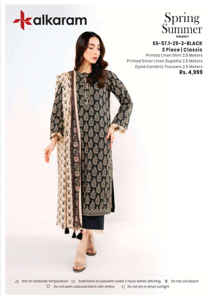 ALKARAM Printed 3 Pc