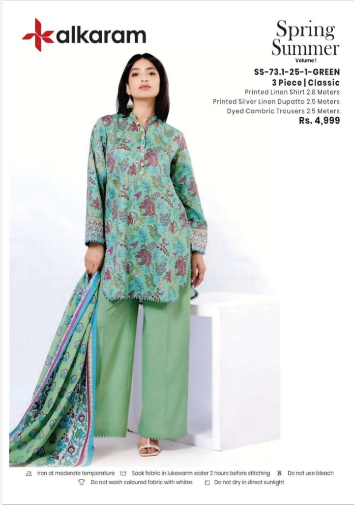 ALKARAM Printed 3 Pc