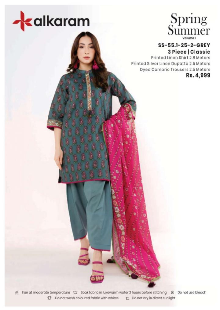 ALKARAM Printed 3 Pc