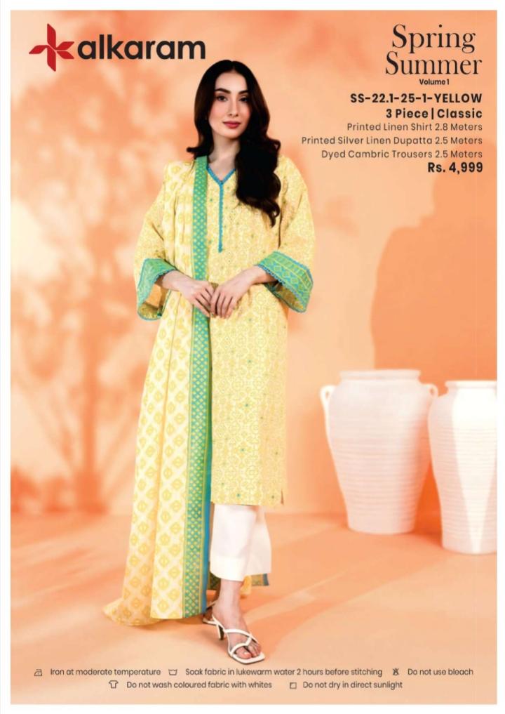 ALKARAM Printed 3 Pc