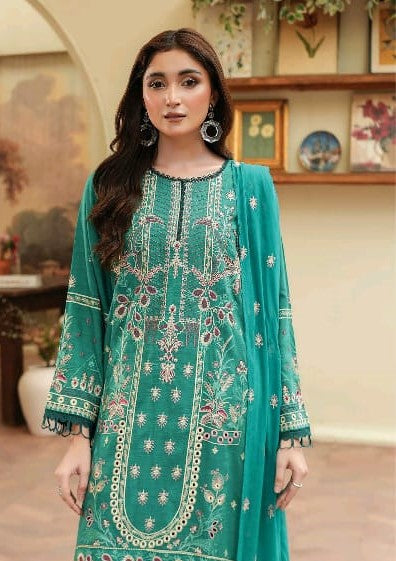 JOHRA Embroidered 3 Piece