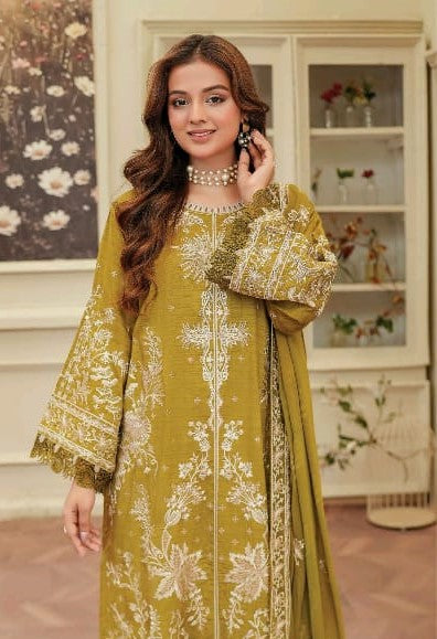 JOHRA Embroidered 3 Piece
